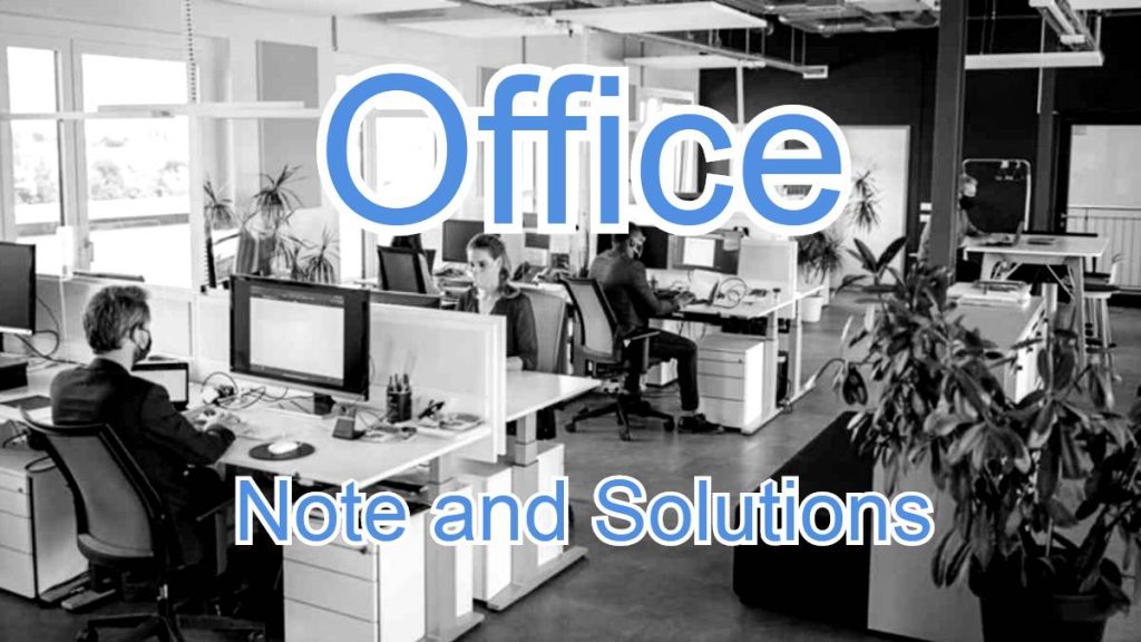 office - note and solutions - account subject